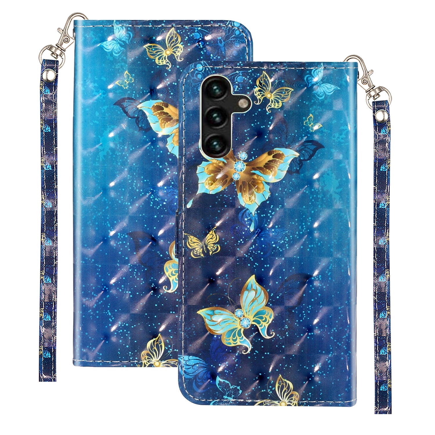 For Samsung Galaxy S23 FE PU Leather Protective Case 3D Pattern Printing Stand Wallet Phone Cover For Samsung Galaxy S23 FE PU Leather Protective Case 3D Pattern Printing Stand Wallet Phone Cover